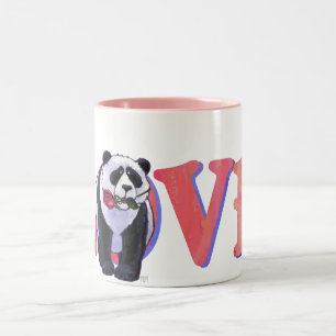 Panda Beer Valentijnsdag Tweekleurige Koffiemok