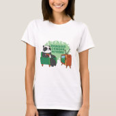 PANDA BEER WATCHING TV T-SHIRT (Voorkant)