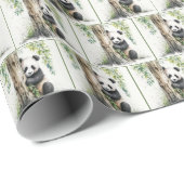 Panda Beer Waterverf Design Cadeaupapier (Rol Hoek)