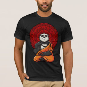 Panda Beer Zen Yoga Meditation Buddha T-shirt