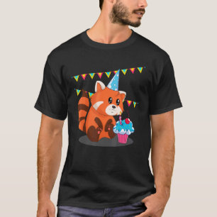 Panda Beer Zoo Animal Birthday Party Red Panda 1 T-shirt