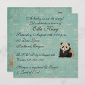 Panda Beren Baby Uitnodiging (Voorkant / Achterkant)