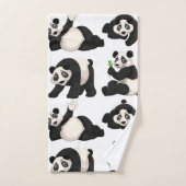 Panda Beren Bad Handdoek Set (Handdoek)