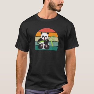 Panda Beren Bamboe China Azië Zwart Blad Wit Pa T-shirt