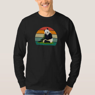 Panda beren bamboe china azië zwart laten wit p t-shirt