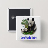 Panda beren Button (Voorkant /achterkant)
