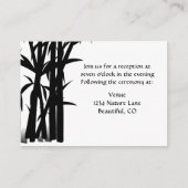 Panda Beren en Bamboe Bruiloft Receptie Kaarten (Achterkant)