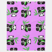 Panda Beren Fleece Deken (Voorkant)