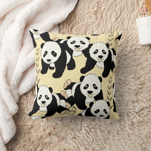 Panda Beren Grafisch Kussen (Deken)