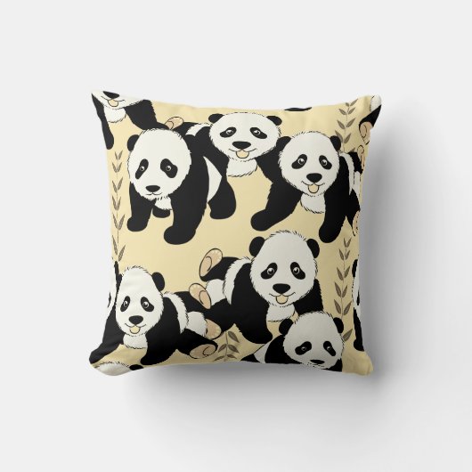 Panda Beren Grafisch Kussen (Voorkant)