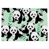 Panda Beren Grafisch om zich aan te passen Large Cadeauzakje (Achterkant)