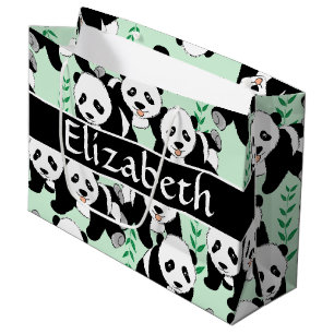 Panda Beren Grafisch om zich aan te passen Large Cadeauzakje
