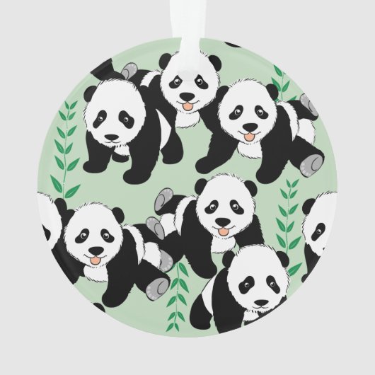 Panda Beren Grafisch om zich aan te passen Ornament (achterkant)