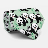 Panda Beren grafisch ontwerp Stropdas (Opgerold)