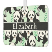 Panda Beren Grafisch Patroon aan Personaliseer Luchtverfrisser (Links)