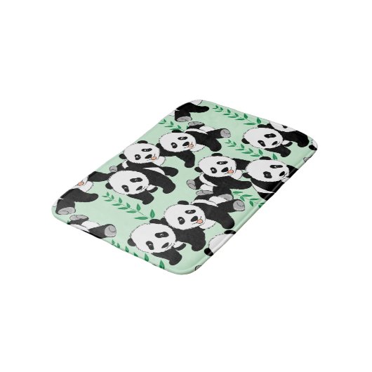 Panda Beren Grafisch Patroon Badmat (Gekanteld)