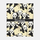 Panda Beren Grafisch personaliseren Groter Fleece Deken (Voorkant)