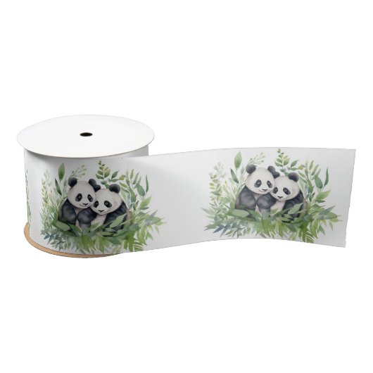 Panda Beren in bamboe bladeren Lint (Spoel)