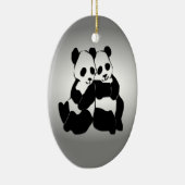 Panda Beren Keramisch Ornament (Rechts)