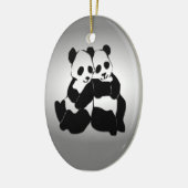 Panda Beren Keramisch Ornament (Links)