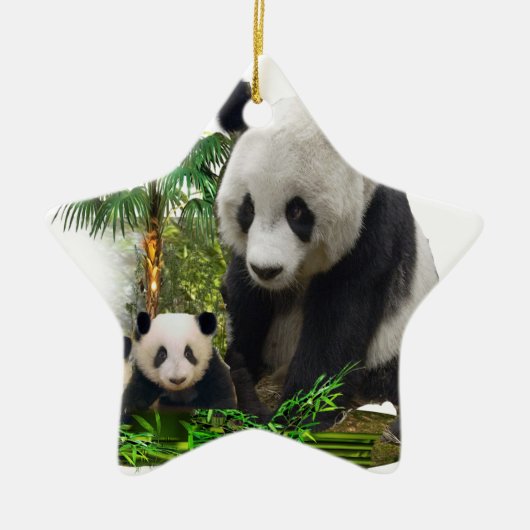 Panda Beren Keramisch Ornament (Voorkant)
