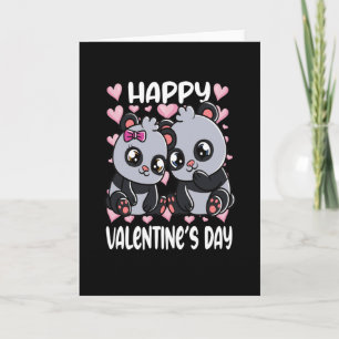 Panda Beren Knuffel Panda Paar Harten Kaart