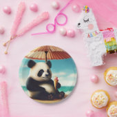 Panda Beren Papieren Bordje (Feest)