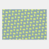 Panda-Beren, regenbogen, bladeren en strips Inpakpapier Vel (Voorkant 3)