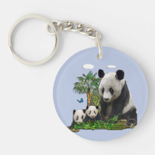 Panda beren sleutelhanger