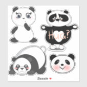 Panda Beren Sticker (Vel)