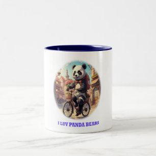 Panda Beren Tweekleurige Koffiemok