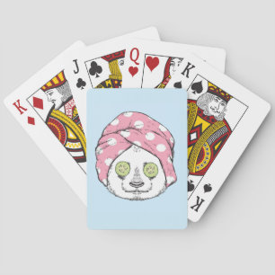 Panda bij de ruimteka pokerkaarten