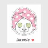 Panda bij de ruimteka sticker (Vel)