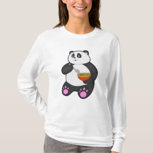 Panda bij Eaten met Spoon & Bowl T-shirt