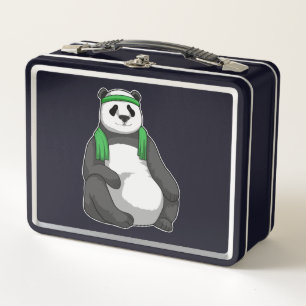 Panda bij Fitness met handdoek