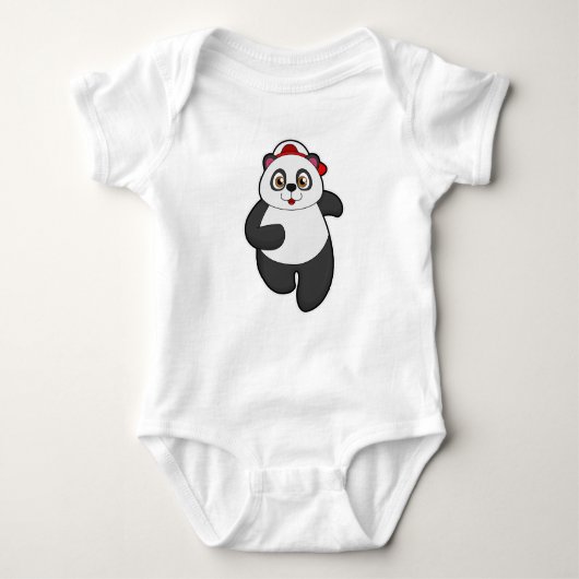 Panda bij het runnen met Pet Romper (Voorkant)
