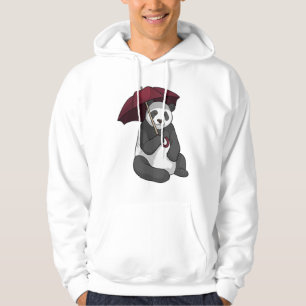 Panda bij Regen met Umbrella Hoodie