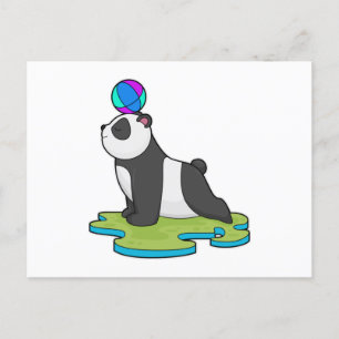 Panda bij Yoga Fitness Briefkaart