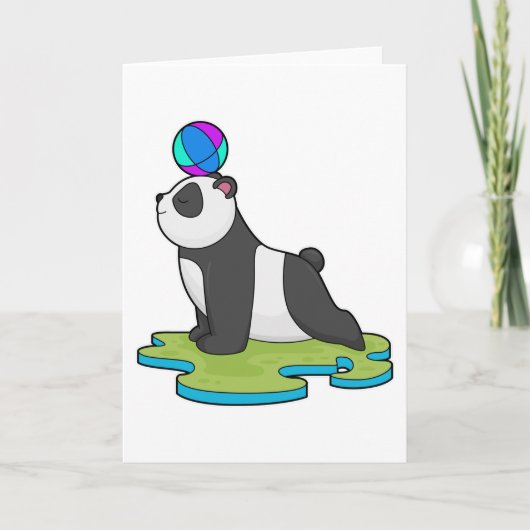 Panda bij Yoga Fitness Kaart (Voorkant)