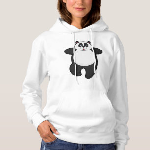 Panda bij Yoga Stretching oefening Hoodie