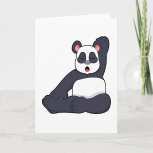 Panda bij yogarekoefeningen kaart