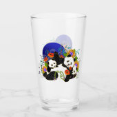 PANDA BINDI 16 oz en verre design avant et arrière (Devant)