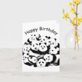 Panda Birthday Kaart Funny (Gele Bloem)