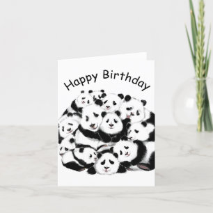 Panda Birthday Kaart Funny