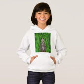 Panda (blanc) - Sweat-shirt pour fille (Devant entier)