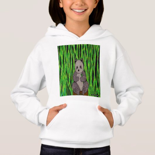 Panda (blanc) - Sweat-shirt pour fille (Devant)