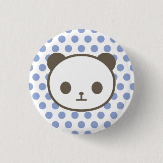 panda blauw ronde button 3,2 cm