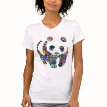 Panda bloemen shirt