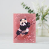 Panda Blossom Briefkaart (Staand voorkant)