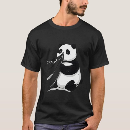 Panda Blowing His Nose On Mom'S Table T-shirt (Voorkant)